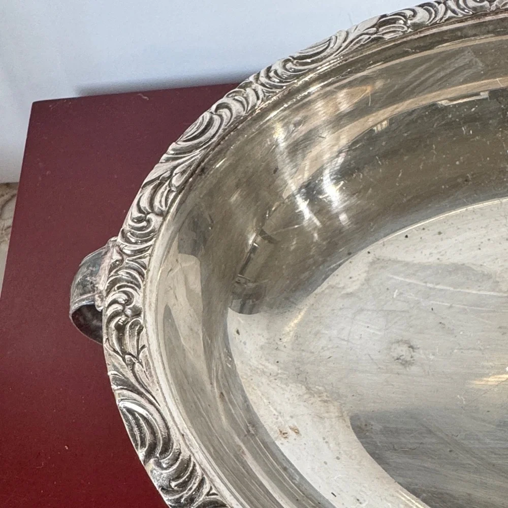 Elegant Vintage Oval Serving Tray